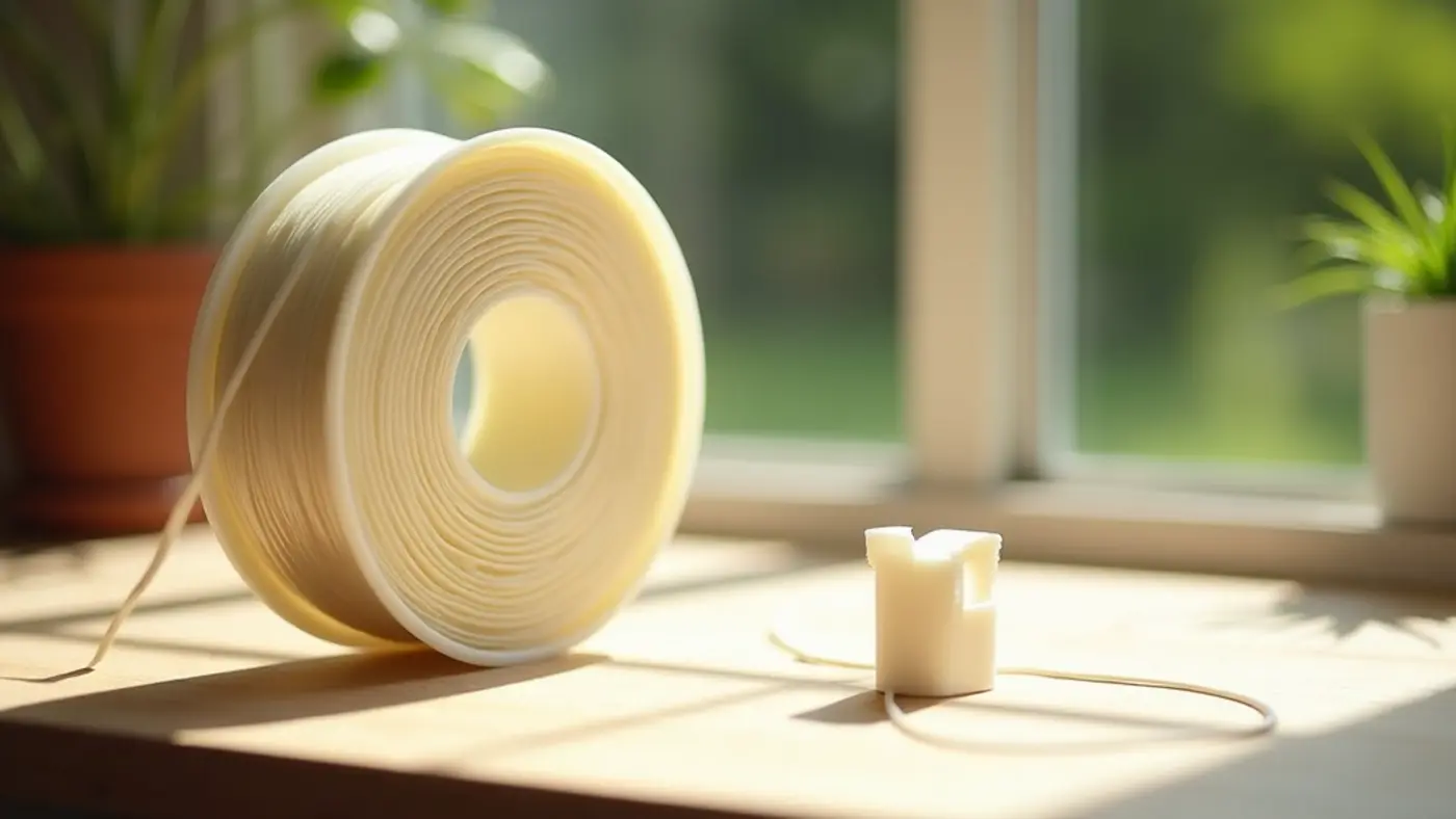 ASA filament spool with a printed sample part in the same material