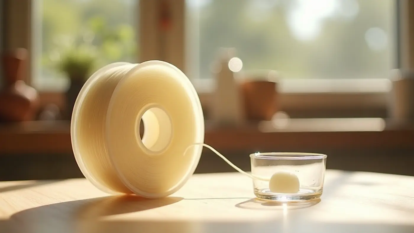 BVOH filament spool with a printed sample part in the same material