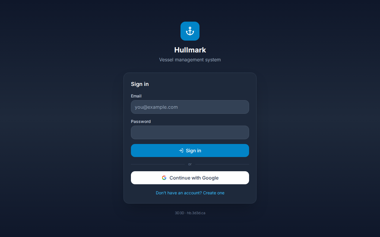 Hullmark screenshot