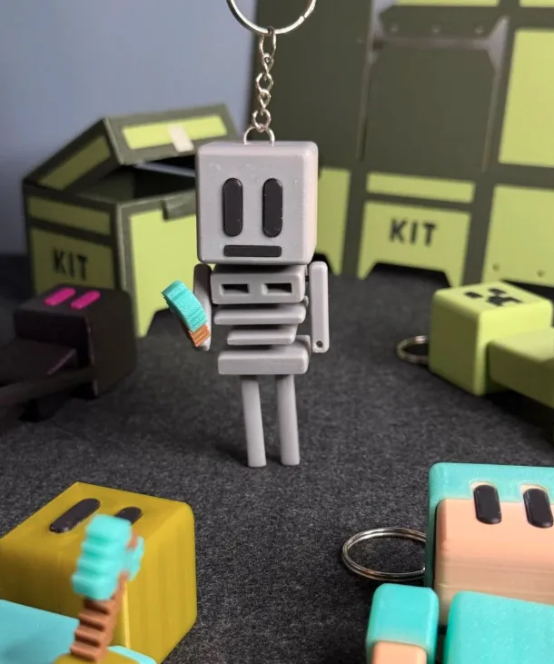 String-Flex Skeleton Keychain